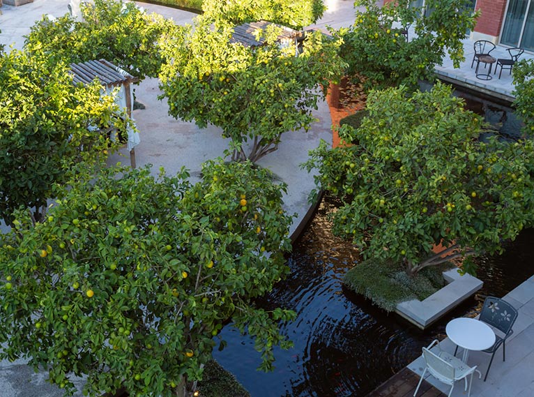 רחפן איזור פאטיו מלון כרמים